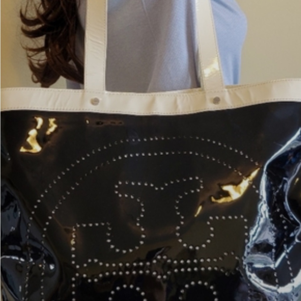 Tory Burch Black and White Tote Bag